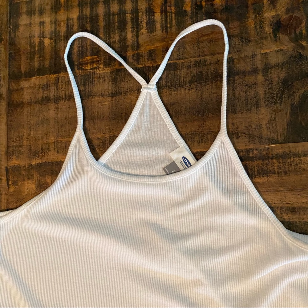 White racerback tank